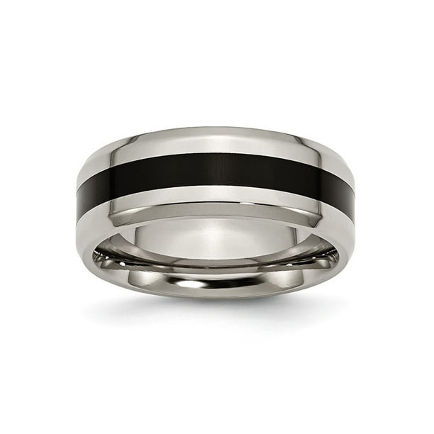 7 Women Ring Size Gemini Groom & Bride Two Tone Black & Silver Brush & Polish Titanium Wedding Ring Set Width 7mm & 5mm Men Ring Size 4.5 7 Women Ring Size Gemini Groom & Bride Two Tone Black & Silver Brush & Polish Titanium Wedding Ring Set Width 7mm & 5mm Men Ring Size 4.5